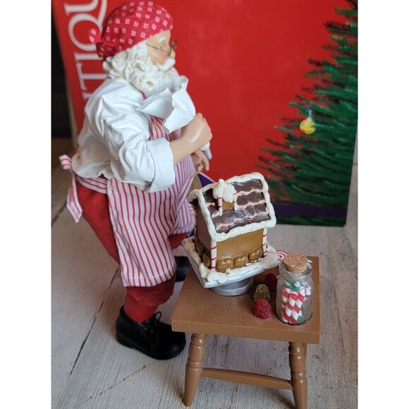 Clothtique Santa Claus Gingerbread house Xmas home decor figure - Picture 8 of 9